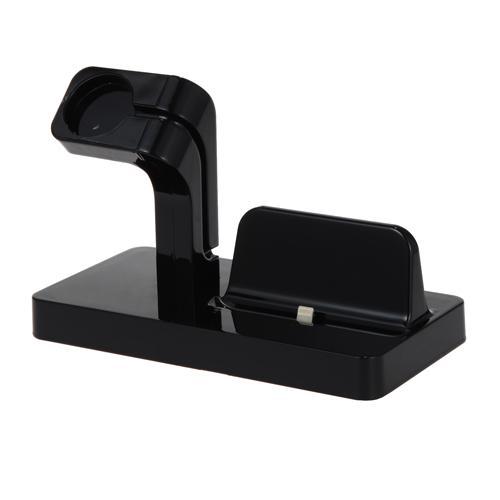 Apple black Charging Dock Stand Holder For Apple watch band 4 42mm 38mm iwatch 44mm 40mmIPhone X 87 7/8 Plus 6S plus charger station