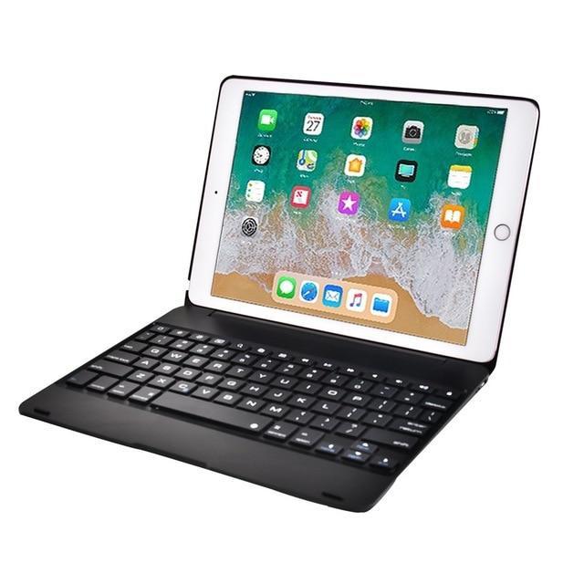 Apple Black Folding Laptop Design Wireless Bluetooth Keyboard Cover for Apple iPad 9.7 2017 2018 5th 6th Generation Air 1 2 5 6 Pro 9.7 Case