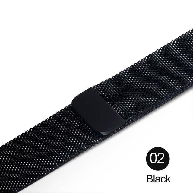 Apple Black / For 38MM and 40MM milanese loop for apple watch Series 1 2 3 4 5 band for iwatch stainless steel strap Magnetic buckle 38mm 40mm 42mm44mm Bracelet