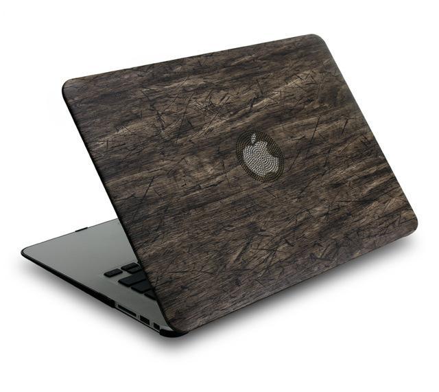Apple Black / For MacBook 12 inch New Classical wood grain PU leather top + Hard plastic Laptop Case for MacBook Air Pro Retina 11 12 13 15 inch Touch Bar