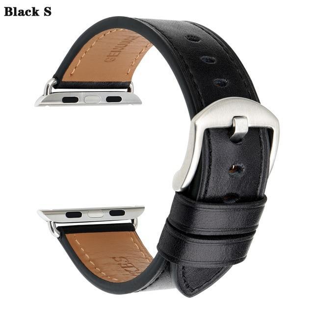 Apple Black S / For Apple Watch 44mm Special Ivory Leather Strap For Apple Watch Band 44mm 40mm / 42mm 38mm Series 4 3 2 1 iWatch Watchbands Apple Watch Strap