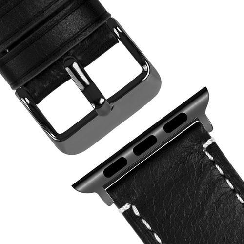 Apple black with gunmetal / For Apple Watch 38mm Faux leather Apple Watch Bands 38mm 40mm 42mm 44mm, Watch Accessory Strap Bracelet Apple Watch Series 4/3/2/1