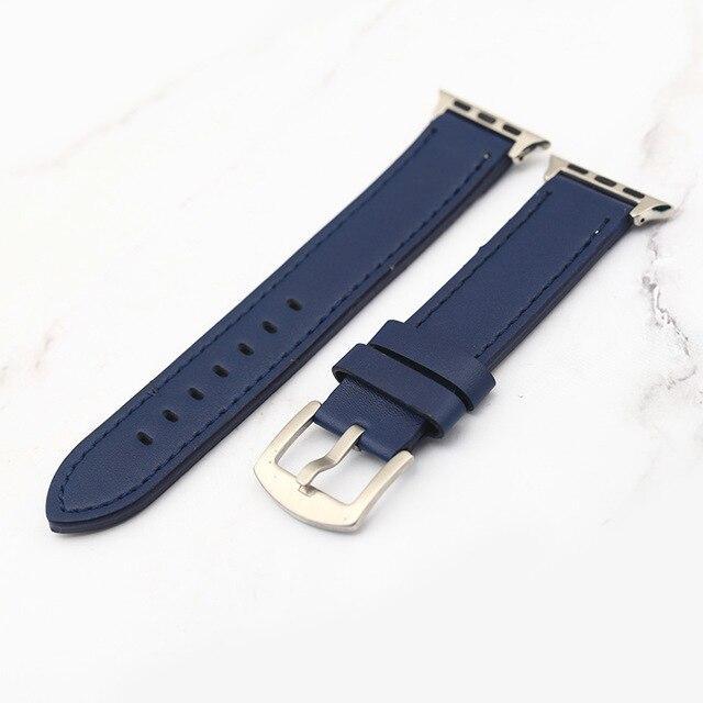 Plus Strap Cowhide Faux leather Retro Design Watch Strap 38 42mm Replacement For Apple Watch 135*80mm Lengthen Watchband