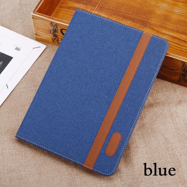 Apple Blue Case For Apple iPad 9.7 2017 2018 5th 6th Generation Cover For iPad air 1 air 2 Pro 9.7 " Funda Tablet Canvas PU Leather Shell