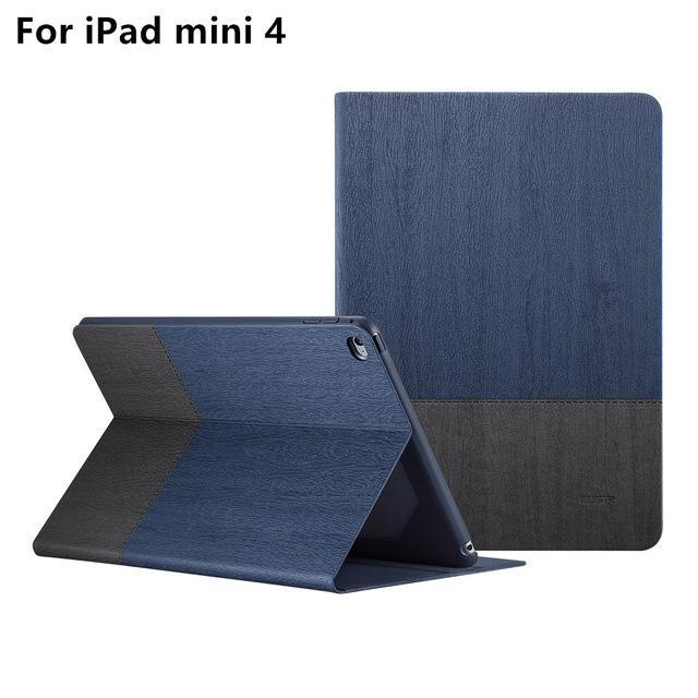 Apple Blue Gray-Mini 4 Case for iPad Mini 5 2019 mini 4 3 2 1 Case Oxford Cloth Back Trifold Stand Auto Sleep/Wake up Smart Cover for iPad Mini 5