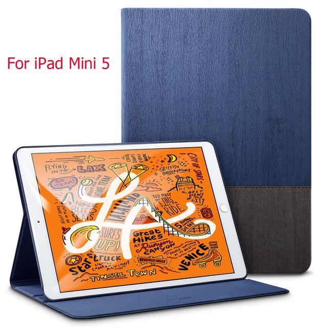 Apple Blue Gray-Mini 5 Case for iPad Mini 5 2019 mini 4 3 2 1 Case Oxford Cloth Back Trifold Stand Auto Sleep/Wake up Smart Cover for iPad Mini 5