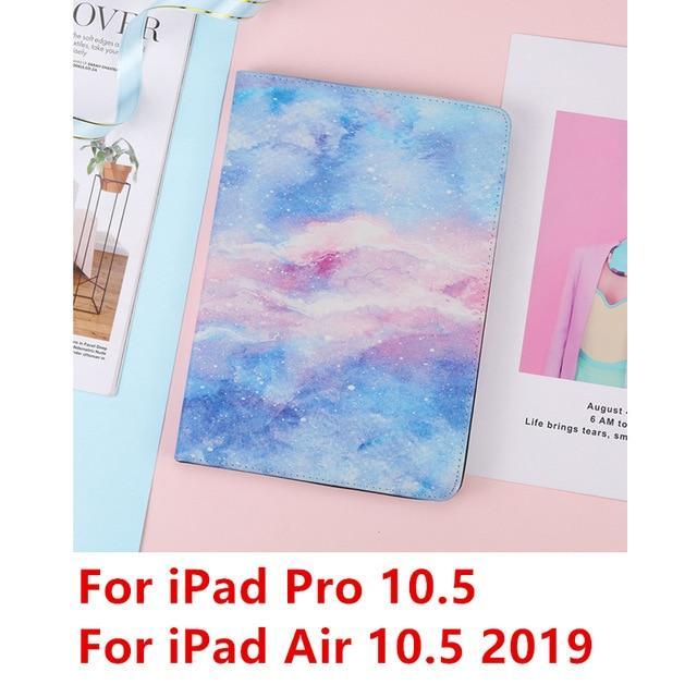 Apple Blue Pro 10.5 For iPad 9.7 2017 2018 Case A1893 Silicone Soft Back Marble PU Leather Smart Cover for iPad Air 2 1 Pro 10.5 Mini 1 2 3 4 Funda