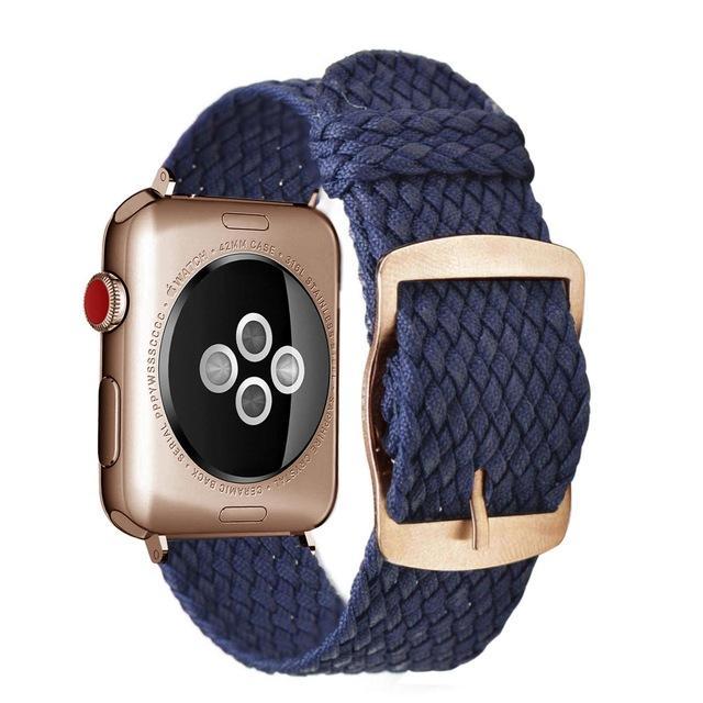 Apple Blue Rose / 44mm Apple Watch Series 5 4 3 2 Band, Soft Breathable Nylon Polyester Watch, Sport Bracelet Strap for iWatch 38mm, 40mm, 42mm, 44mm
