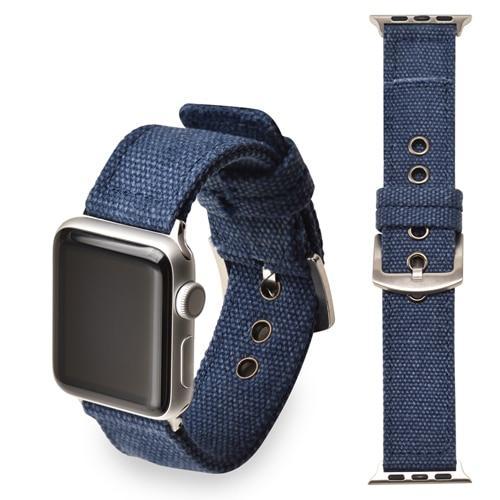 Apple blue   Silver buckle / 38mm/40mm Sport Nylon strap for apple watch 4 44mm 40mm iwatch band 42 mm 38mm watchband  bracelet apple watch 3 2 1 Accessories US Fast Shipping