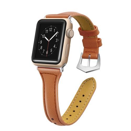 Apple brown / 38mm / 40mm Apple Watch Series 5 4 3 2 Band, Cow Leather Pulseira Strap iWatch Correa bracelet Belt Watchband 38mm, 40mm, 42mm, 44mm US Fast Shipping