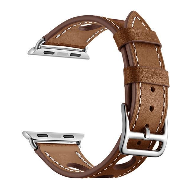 Apple Brown / 38mm Apple Watch band single leather tour 42mm 38mm 44mm 40mm iwatch series 4/3/2/1 belt replacement clock bracelet wrist, USA Fast Shipping