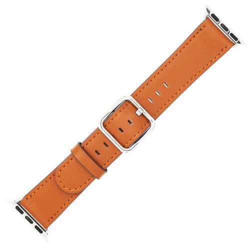 Apple Brown / 42 mm Leather Strap For Apple Watch Band 42mm 38mm iwatch 4/3 Bracelet 44mm 40mm bracelet Stainless Steel Classic Buckle Watchband, USA Fast Shipping