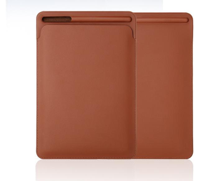 Apple Brown iPad air fits 9.7 10.5 case sleeve Pouch Bag Cover with Pencil Slot