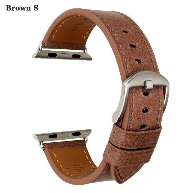 Apple Brown S / For Apple Watch 38mm Faux Leather For Apple Watch Strap 44mm 40mm & Apple Watch Band 38mm 42mm Watchbands iwatch Series 4 3 2 1 Bracelet
