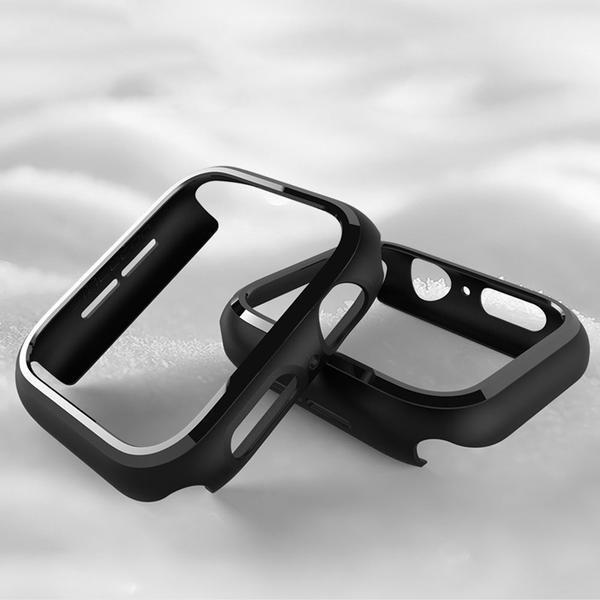 Apple Bumper for apple watch series 3 4 PC case slim fit case for iWatch thin protector plastic black frame 40 44 38 42 mm band
