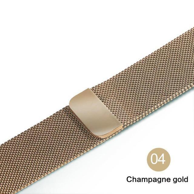 Apple Champagne gold / For 38MM and 40MM milanese loop for apple watch Series 1 2 3 4 5 band for iwatch stainless steel strap Magnetic buckle 38mm 40mm 42mm44mm Bracelet