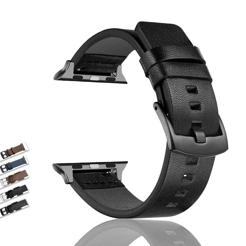 Watchbands Origianl Genuine Leather band for Apple Watch 6 5 4 3 Sport Watch Strap Band Quick Release Loop Bracelet 38 40 42 44mm connector|Watchbands