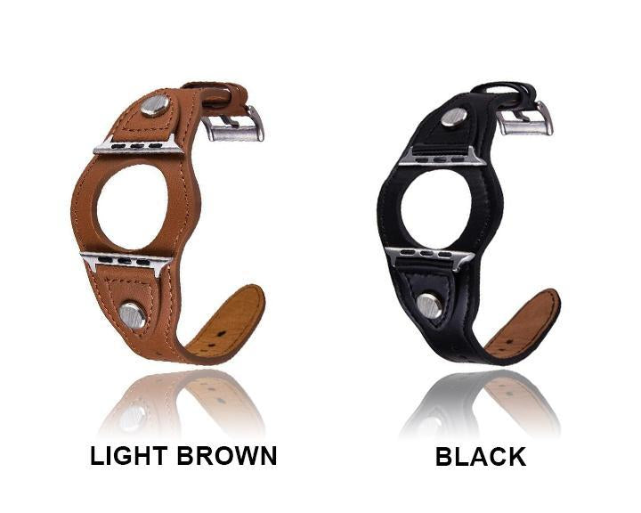 Apple Cuff Bracelets Bands for Apple Watch 38mm 42mm 40mm 44mm Iwatch Series 5 4 3 2 1, Leather Jewelry Wristband Strap for Women Men