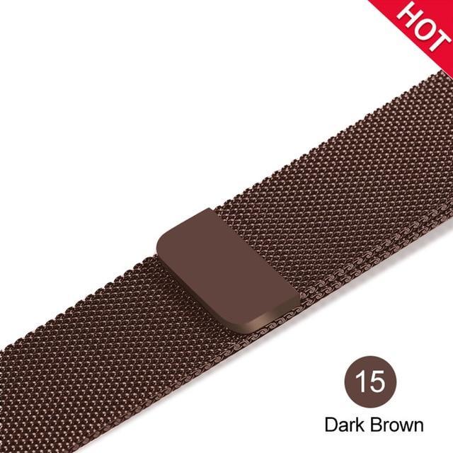 Apple Dark Browm / For 38MM and 40MM milanese loop for apple watch Series 1 2 3 4 5 band for iwatch stainless steel strap Magnetic buckle 38mm 40mm 42mm44mm Bracelet
