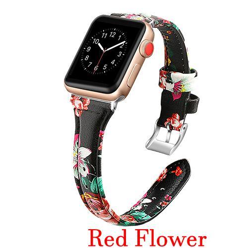 Apple Dark Red / 42mm 44mm AW Pulseira strap For apple watch band iwatch 4 3 42mm 38mm 44mm 40mm correa for apple watch band leather Bracelet Accessories, USA Fast Shipping