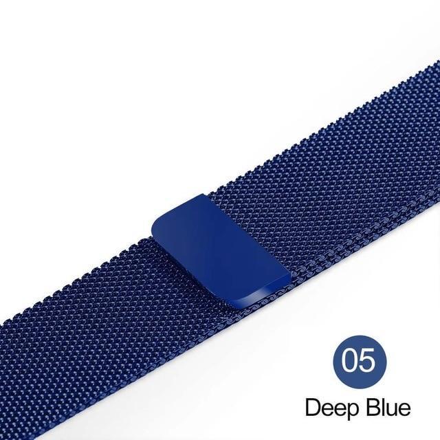 Apple Deep Blue / For 38MM and 40MM milanese loop for apple watch Series 1 2 3 4 5 band for iwatch stainless steel strap Magnetic buckle 38mm 40mm 42mm44mm Bracelet