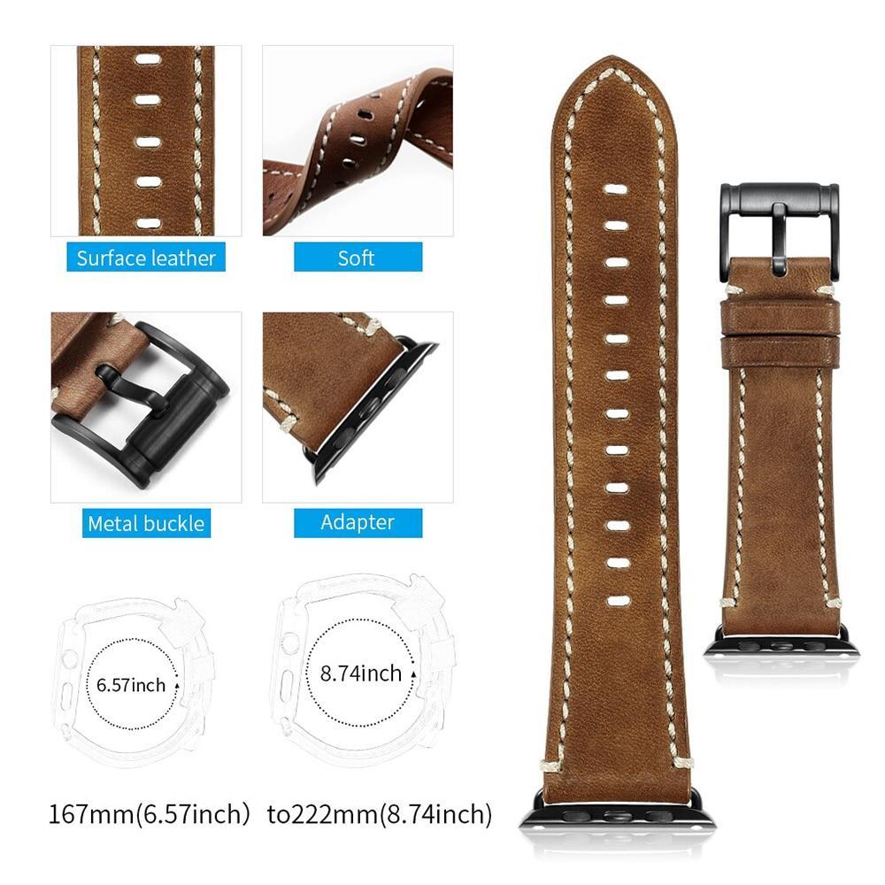 Apple Durable Faux Leather iWatch Band 42mm 38mm / 44mm 40mm for  Apple Watch Series 4 3 2 1 for Apple Watch Strap