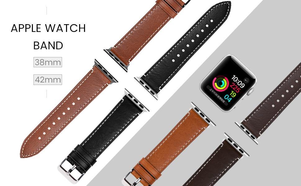 Apple Faux leather Apple Watch Bands 38mm 40mm 42mm 44mm, Watch Accessory Strap Bracelet Apple Watch Series 4/3/2/1