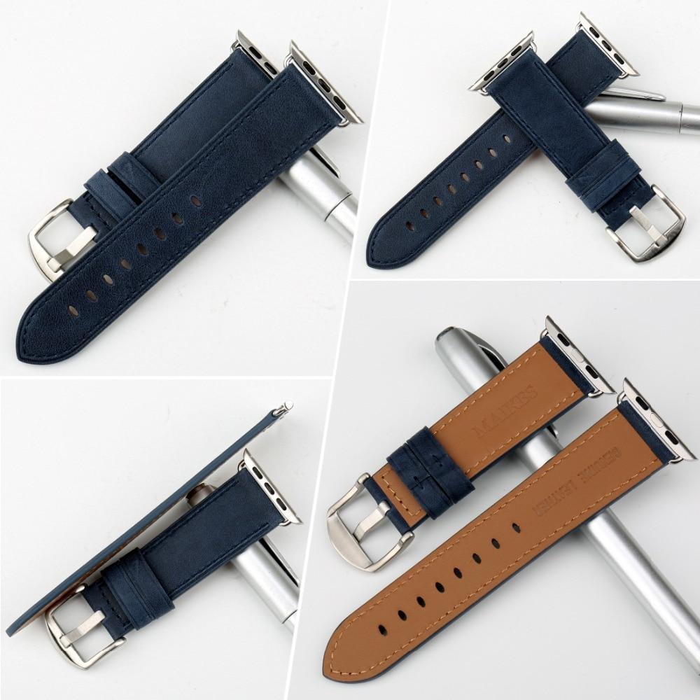 Apple Faux Leather For Apple Watch Strap 44mm 40mm & Apple Watch Band 38mm 42mm Watchbands iwatch Series 4 3 2 1 Bracelet