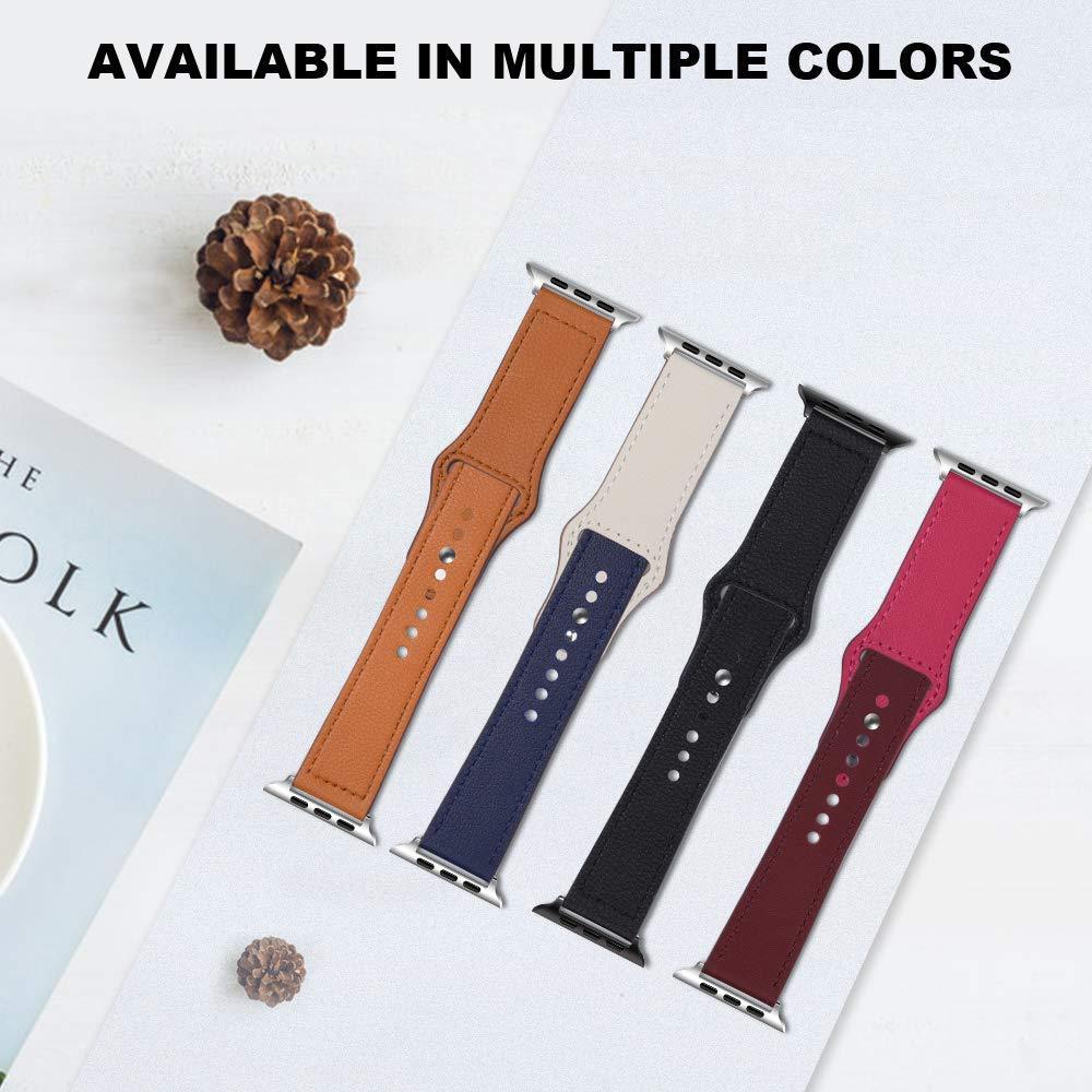 Apple Faux Leather Strap for pulseira apple watch band 42mm 38mm 40mm 44mm sports high-quality correa for apple iWatch bracelet 4 3/2 belt