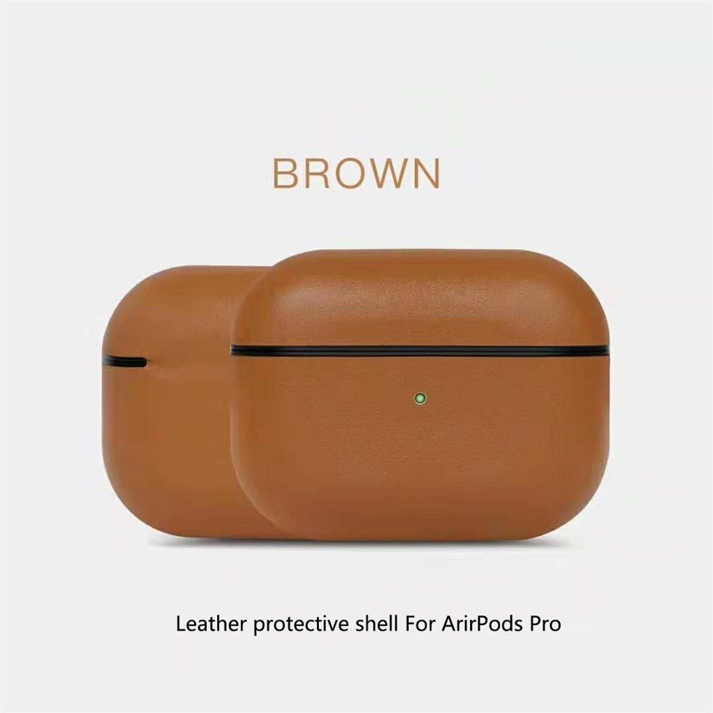 apple AirPods Pro Genuine Leather Earphone Protective Case Skin Cover –  www.