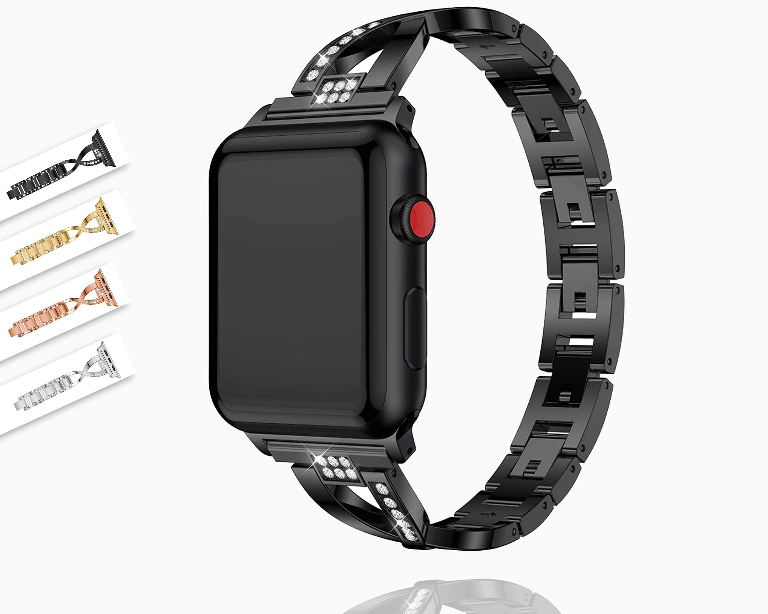 Women Diamond Band For iWatch Series Bracelet Stainless Steel