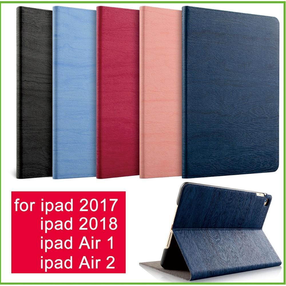 Apple For iPad Air 2 Air 1 Case New iPad 2017 2018 9.7 inch Simplicity PU Leather Smart Cover Folio Case Auto Wake Cover Case