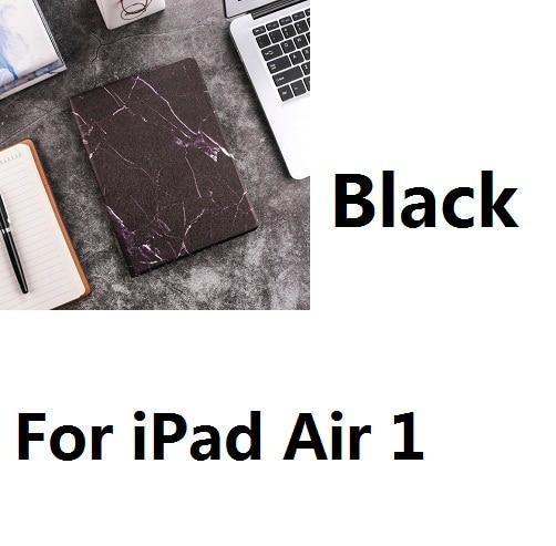 Apple For iPad Air1 B Hard Marble Pattern PC Material Support Protective Cover Case For iPad Air 1 2 Mini 1234 iPad 234 iPad 2017 2018 9.7inch