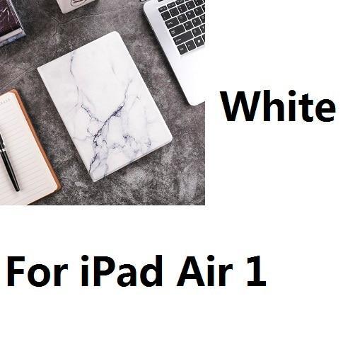 Apple For iPad Air1 W Hard Marble Pattern PC Material Support Protective Cover Case For iPad Air 1 2 Mini 1234 iPad 234 iPad 2017 2018 9.7inch