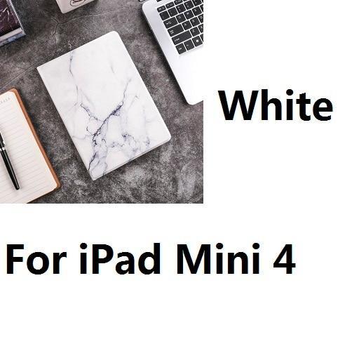 Apple For iPad Mini 4 W Hard Marble Pattern PC Material Support Protective Cover Case For iPad Air 1 2 Mini 1234 iPad 234 iPad 2017 2018 9.7inch