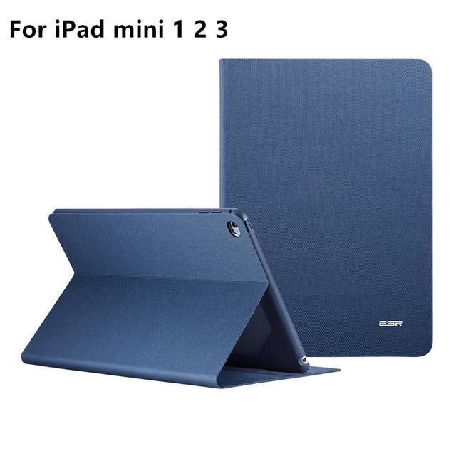 Apple Full blue-Mini 1 2 3 Case for iPad Mini 5 2019 mini 4 3 2 1 Case Oxford Cloth Back Trifold Stand Auto Sleep/Wake up Smart Cover for iPad Mini 5