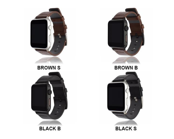 Genuine Leather Watchband Series 7 6 5 Steel Buckle Strap Bracelet