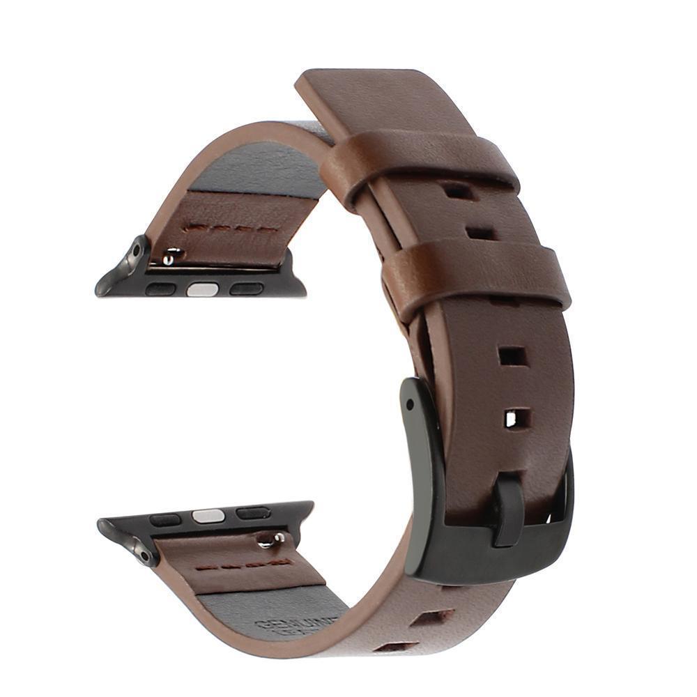 Apple Genuine Leather Watchband for iWatch Apple Watch 38mm 40mm 42mm 44mm Series 1 2 3 4 Band Steel Buckle Strap Bracelet
