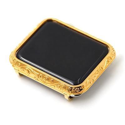 Apple Gold / 38mm New design Case  For Apple Watch Series 1 2 3 Aluminium Carving Shell For  iWatch Casing  Wathbands 38mm 42mm Cover