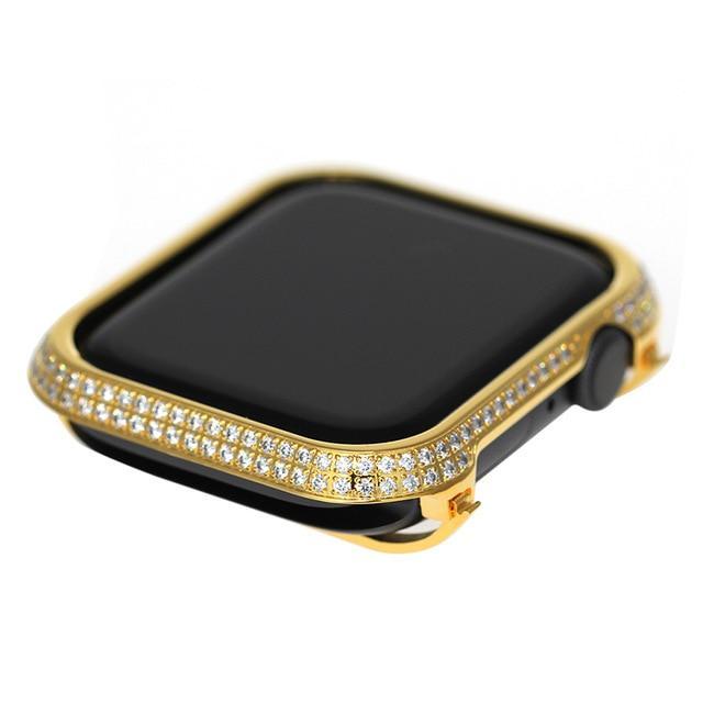 Apple Gold / 40mm Apple Watch case cover bezel, Crystal rhinestone diamond style fits series 4 40mm 44mm