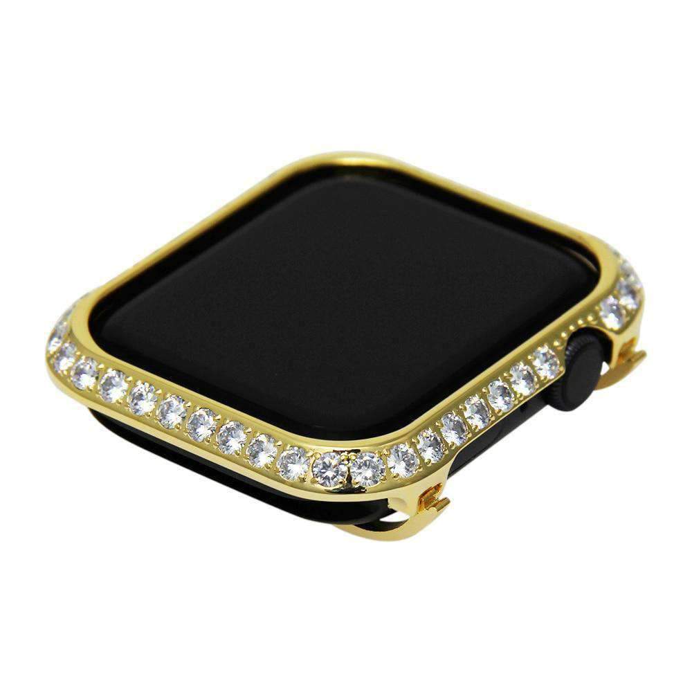 Apple Gold / 44mm Apple Watch Bezel case Cover, Rhinestone Crystal Big Diamond Jewelry Series 4, 40mm, 44mm