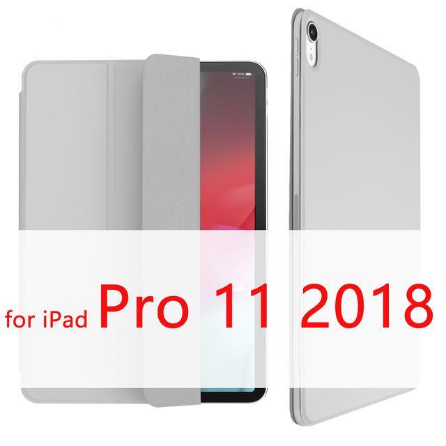 Apple Gray 11 iPad Pro 12.9  case for 11" 2018, Magnetic Ultra Slim Smart Cover easy to Attach & Charge