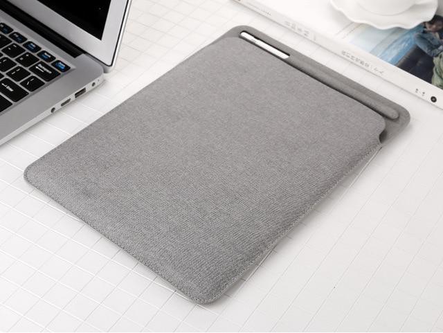 Apple Gray NEW iPad Pro 10.5 11 Linen finish Sleeve Case bag  for A1980  with pencil holder