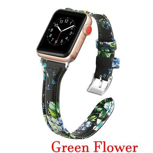 Apple Green / 42mm 44mm AW Pulseira strap For apple watch band iwatch 4 3 42mm 38mm 44mm 40mm correa for apple watch band leather Bracelet Accessories, USA Fast Shipping
