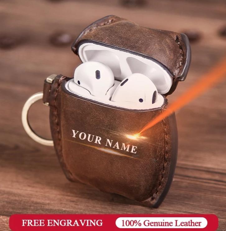 Leather Protective Personalized Waterproof Case Cover for Apple Airpod