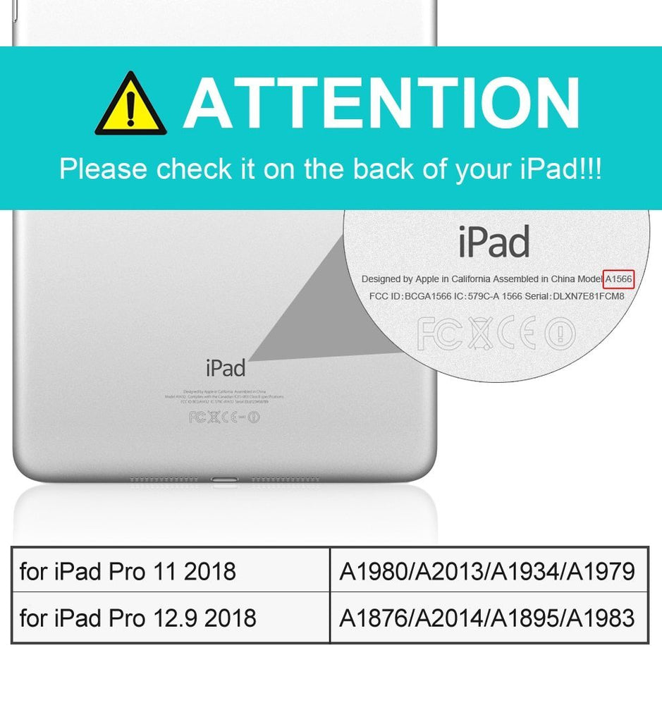 Apple iPad Pro 12.9  case for 11" 2018, Magnetic Ultra Slim Smart Cover easy to Attach & Charge