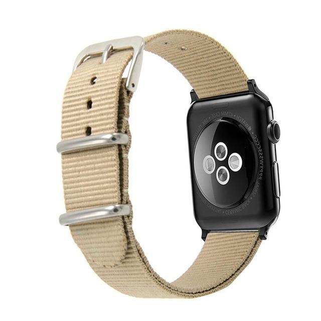 Apple Khaki / 44mm Woven Nylon Band Watchband For Apple Watch 3 42mm 38mm fabric-like strap iwatch 3/2/1 wrist band nylon watchband belt