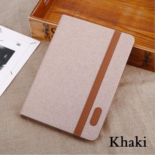 Apple Khaki Case For Apple iPad 9.7 2017 2018 5th 6th Generation Cover For iPad air 1 air 2 Pro 9.7 " Funda Tablet Canvas PU Leather Shell