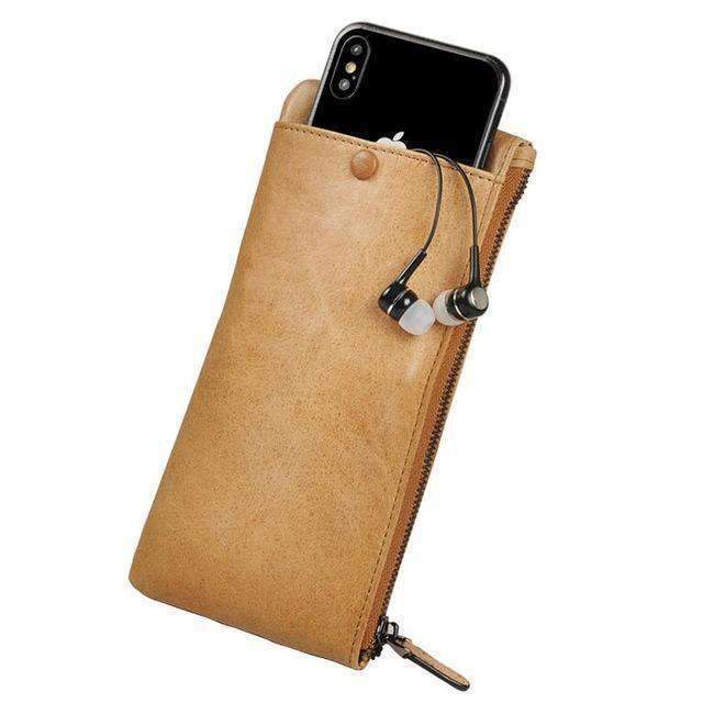 Apple Khaki / Fast USA Shipping Universal Wallets Genuine Leather Handbag Bag For iphone 7 7 Plus 5 SE 6 6s Plus Case For Samsung Fashion