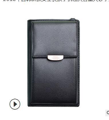 Apple L001 black New Women Casual Wallet Brand Cell Phone Wallet Big Card Holders Wallet Handbag Purse Clutch Messenger Shoulder Straps Bag